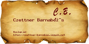 Czettner Barnabás névjegykártya