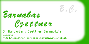 barnabas czettner business card
